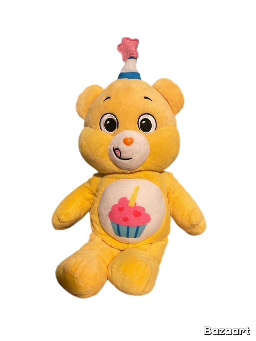 Care Bears Yellow Birthday Bear Plush with Pink Cupcake Emblem